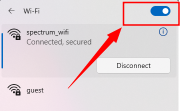 Turn off WiFi